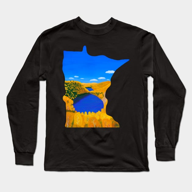 Minnesota Bean & Bear Lakes Long Sleeve T-Shirt by EcoElsa